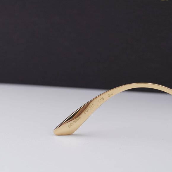 Dolce & Gabbana DG6202 501/87 Aviator Sunglasses - Shiny Black\Grey - Picture 7 of 10